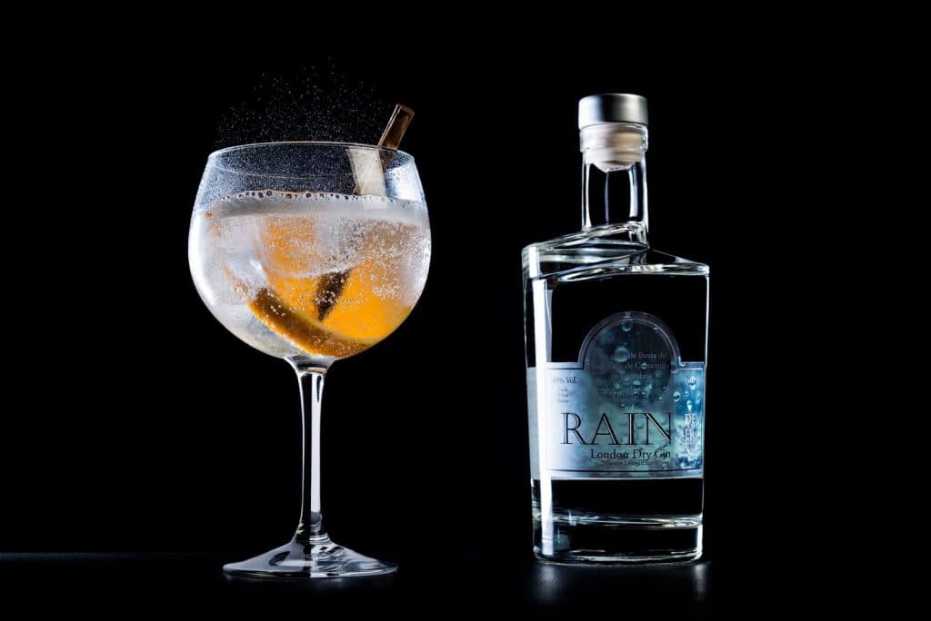 Barra de cócteles de Rain Gin