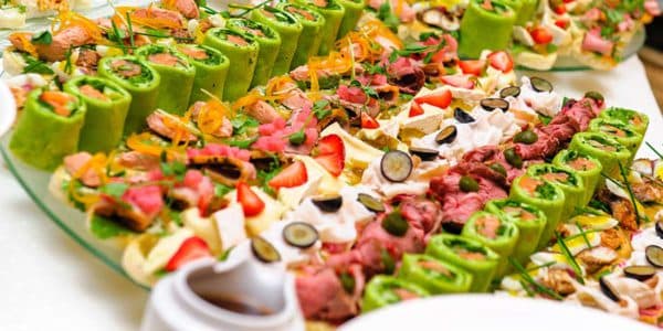 Estación de comida en vivo de Catering Domenico