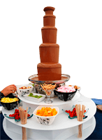Estación de gofres de ChocoFruit Fondue