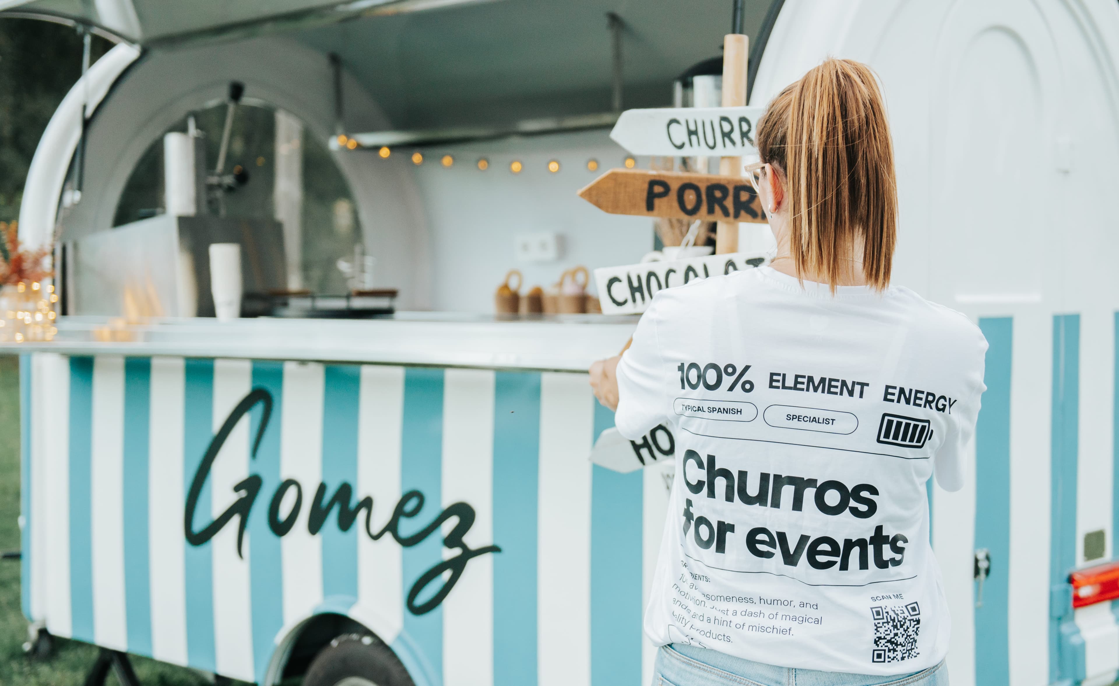 Estación de churros de Churrería Gómez