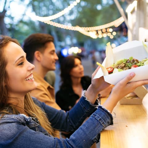 Estación de comida en vivo de Food Trucks Madrid
