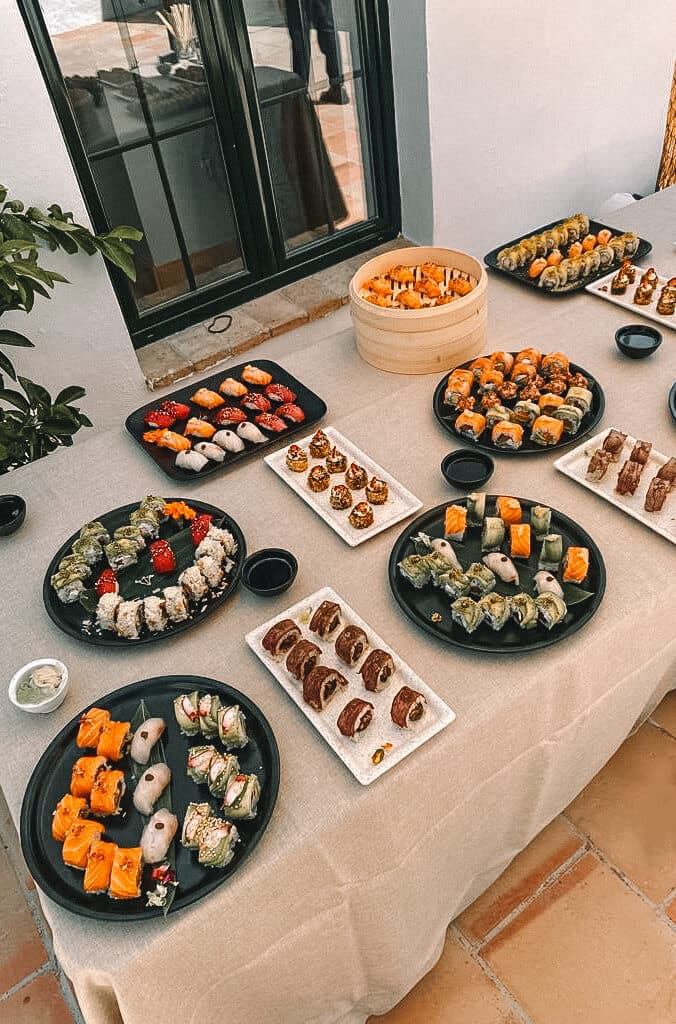 Sushi bar en vivo de Solasta Catering