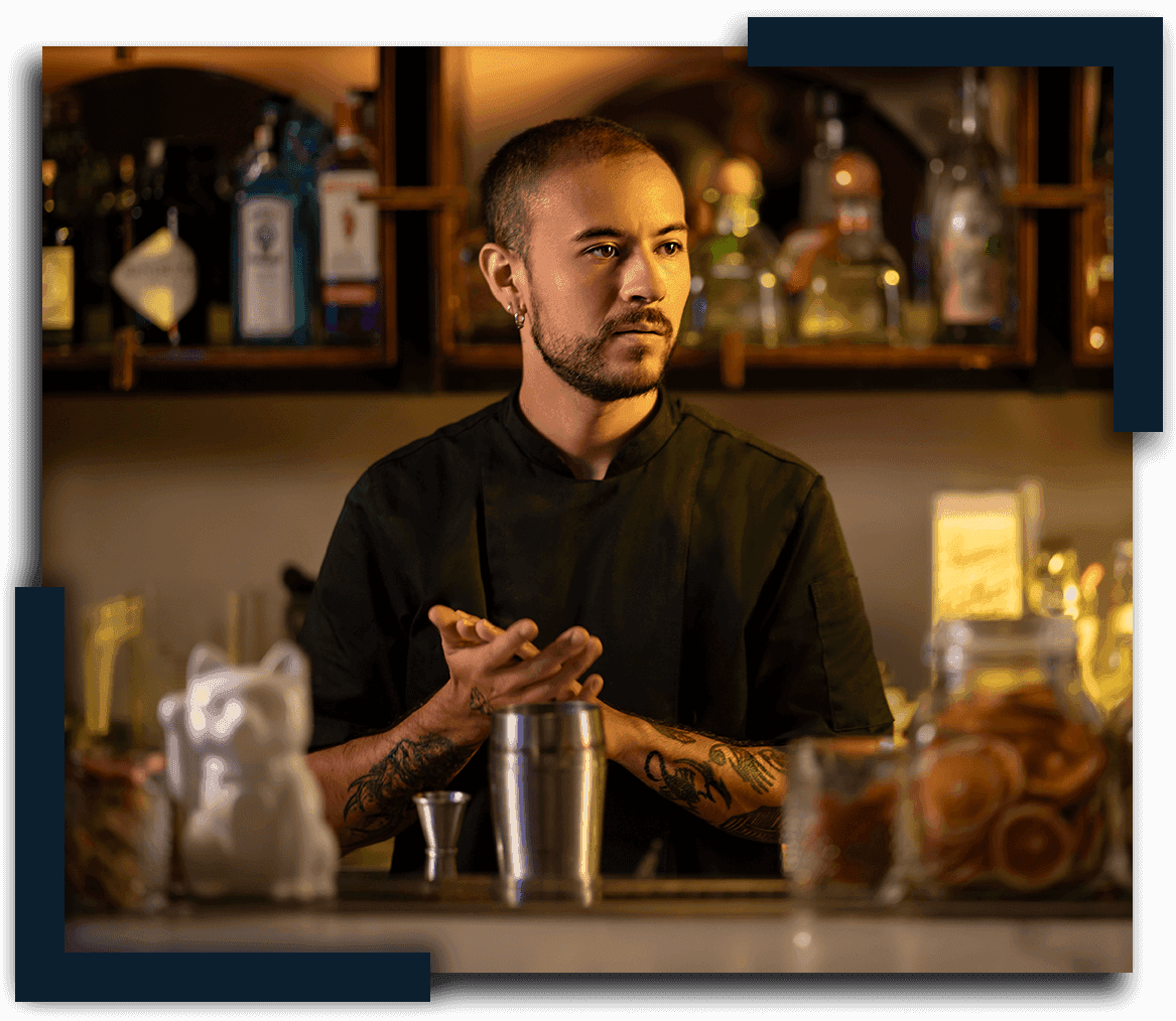 Barra de cócteles de Gonzalo Bedoya Bartender