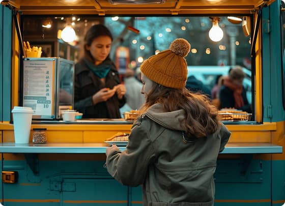 Pasta italiana en vivo de La Viajera Food Truck